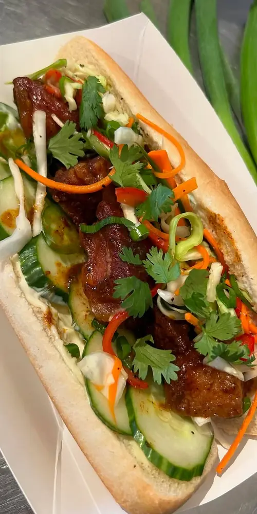 Bánh mì?
Bánh YOU!!!
Today’s most delicious special from Alfie’s kitchen is a smoked pork belly san
