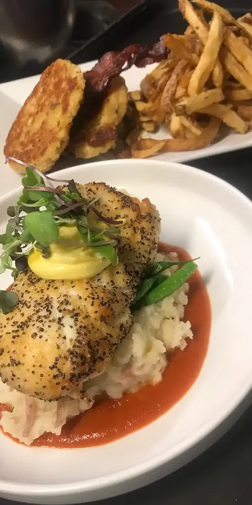 Come in this week to try our delicious specials! Halibut, lamb burger with polenta tots, Tuscan whit