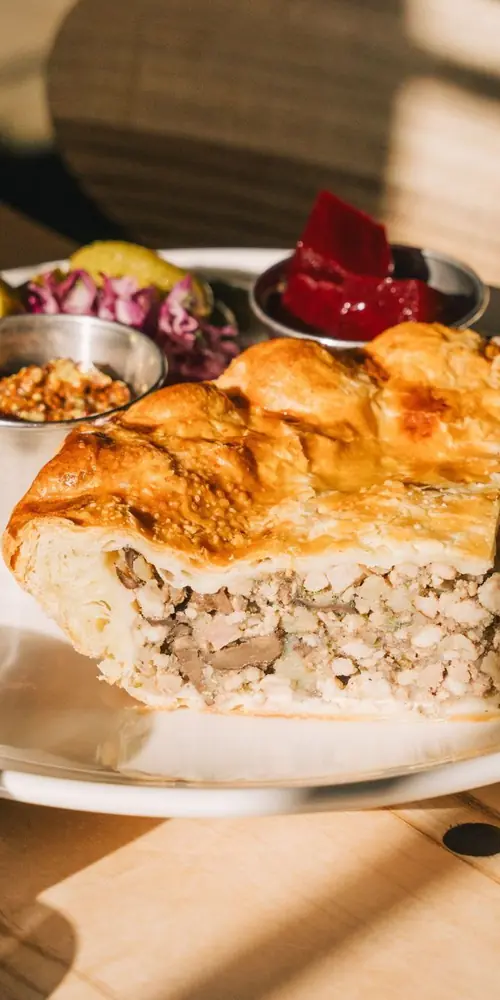 Tourtière. Also known as, a french pork pie. New on the specials board, get it while you can.