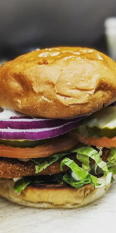 @fattymolts lunch, Wednesday July 26th #veggiechicken #orderatthebar