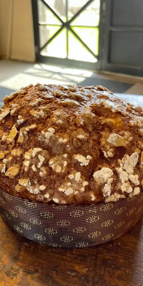 ✨️BRIOCHE✨️House-candied orange peel, rum-soaked currants, with an almond, hazelnut, and Valrhona co