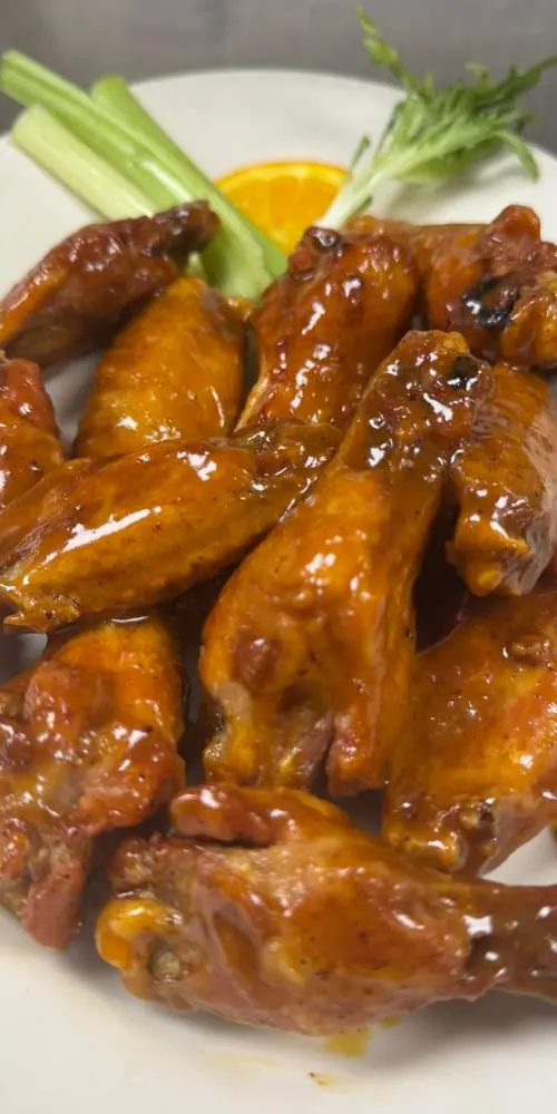 Spicy, crispy and seconds on us. Wing night!
Maple Chipotle BBQ