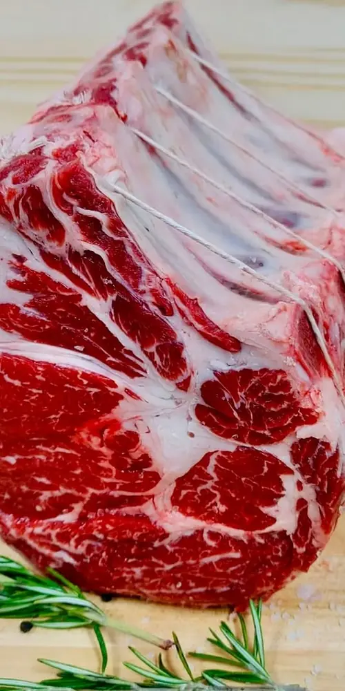 Prime Bone-in Standing Rib Roast: Rich, Tender, Stunning! Reserve today online @ shelburnemeatandfis