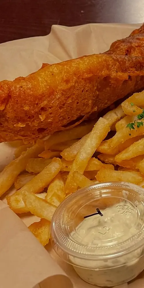 Everybody’s celebrating Fryay! $10 Fish and Chip and $5 @fiddleheadbrewing! All day, every Friday no