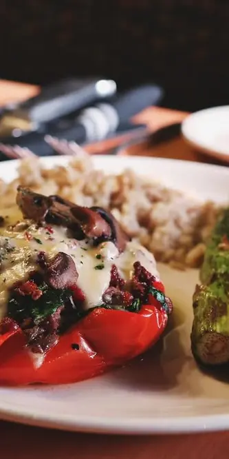 On special tonight: stuffed peppers, filled with ALL the goodies.
Shaved prime rib, ground Vermont