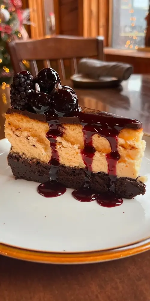 Our new December cheesecake , and I have to say it is absolutely delicious! Black Forest Cheesecake