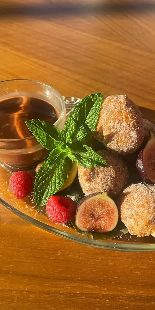 To warm our guests up tonight on this cold day, chef mark has come up with this special dessert. He