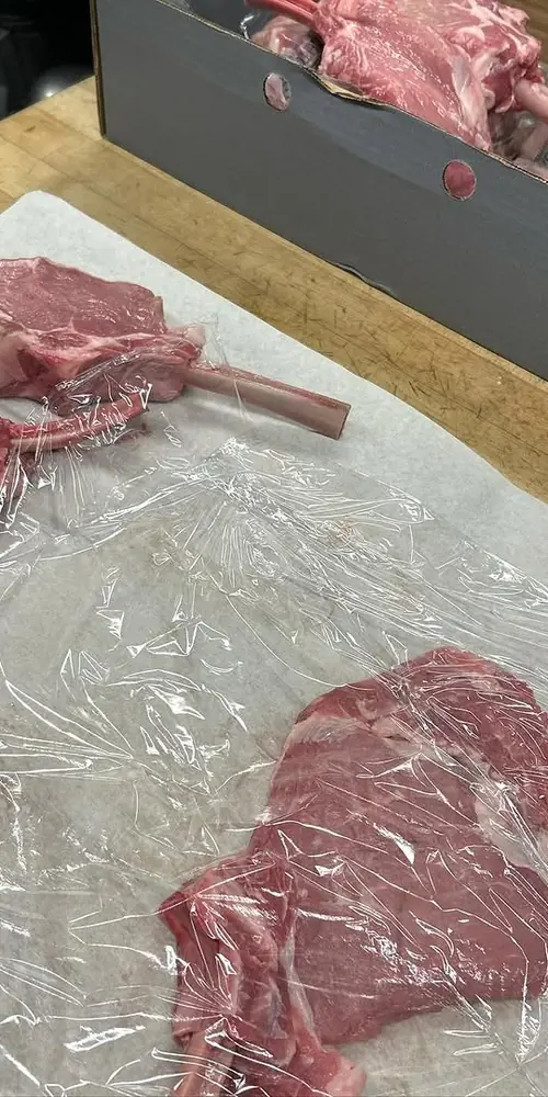 Some behind the scenes creation for this week’s special- a veal rib chop Milanese with tonnato, parm