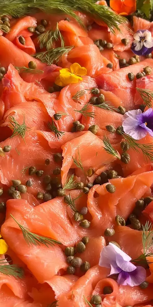 Smoked salmon, bagels, and cream cheese for a Bat Mitzvah yesterday! 🙂 We love making our catering s